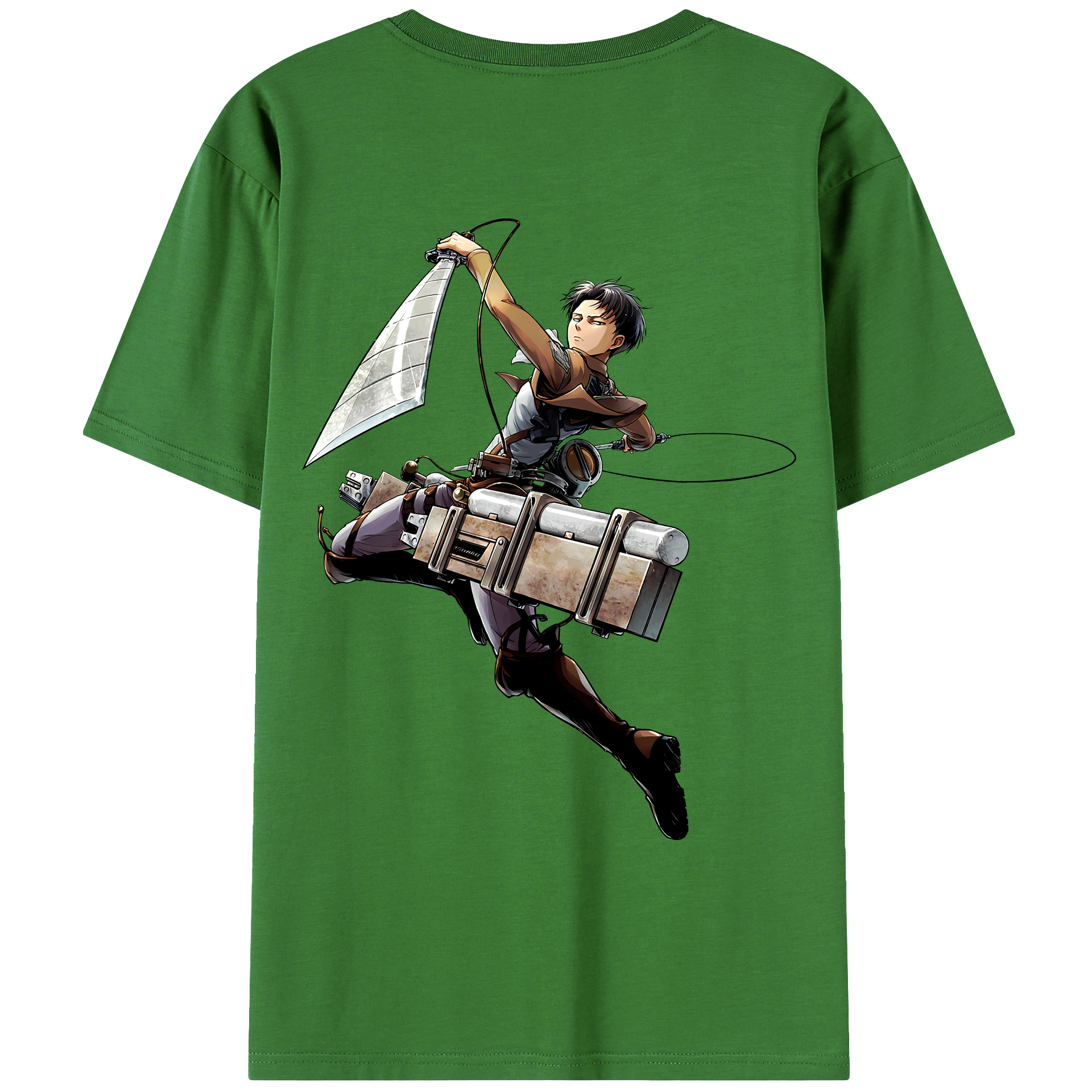 （画像用） 進撃の巨人 リヴァイ·アッカーマン Attack on Titan Levi Ackerman レディース半袖Tシャツ(バックプリント)